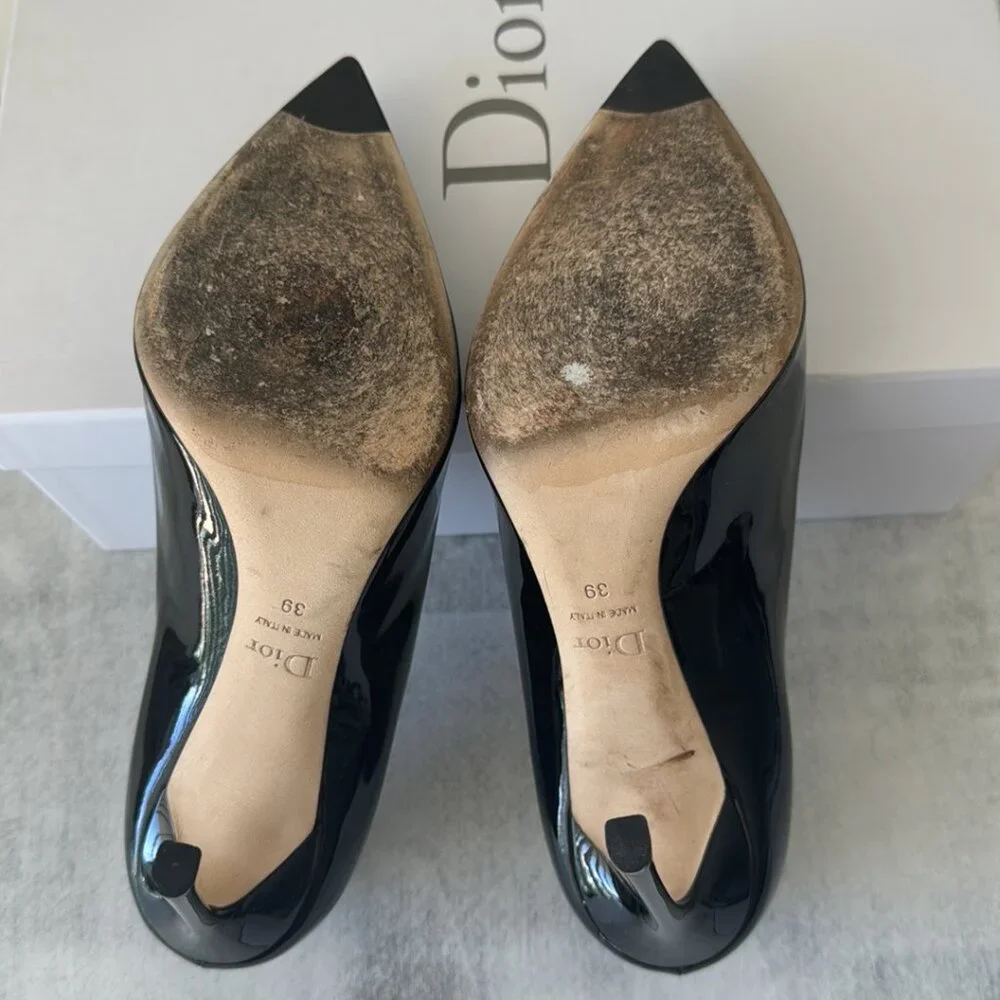 Dior Essence Patent Calfskin Black Pump size 39 heel 10 cm - Picture 8 of 12